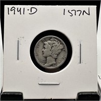 1941-D MERCURY SILVER DIME