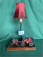 Cast Iron Toy Fire Truck Lamp