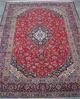 Handmade Kashan 9' x 13' Rug