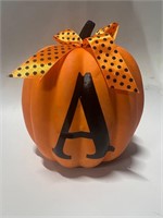 Orange, pumpkin with the letter A