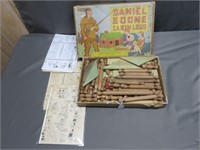 Vintage Daniel Boone Wooden Cabin Blocks