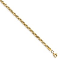 10 kt- Diamond Cut Bead Chain Bracelet