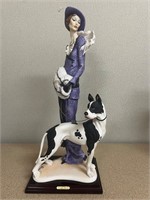 Giuseppe Armani Lady w/ Great Dane 429C Figurine