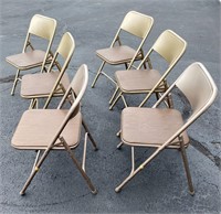 6 Padded Samsonite Folding Chairs. Excellent