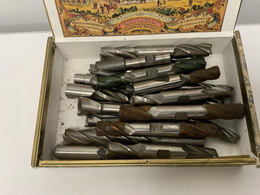 End Mills good condition mostly 5/8" 19 in total