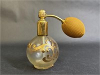 Perfume Bottle with Atomizer Gold Detail