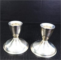 WEIGHTED STERLING CANDLE STICK HOLDERS