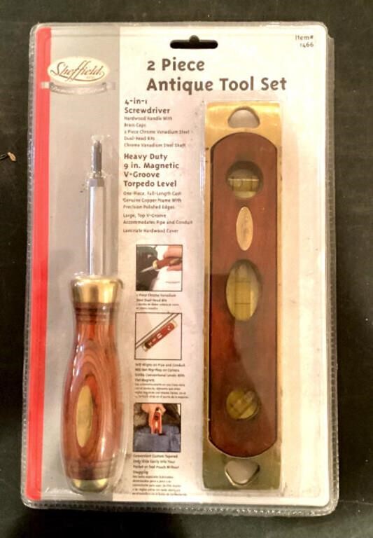 NEW 2-piece antique tool set