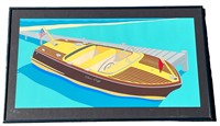 Mid Century Pop Art CHRIS CRAFT Boat Print