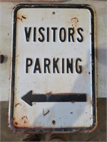 "Visitors Parking" Metal Sign