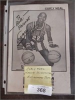 Curly Neal (Harlem Globetrotter) signed Photo