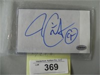 Keith Urban autographed 3x5 index card with C.O.A.