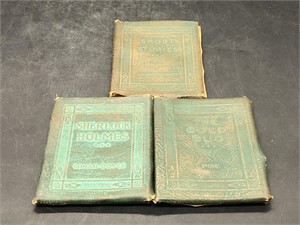 Lot of 3 Antique Little Leather Library  Books-
