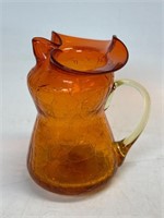 5” Crackle Glass Pitcher