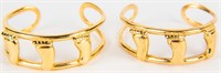 Jewelry Lot of Two 14kt Yellow Gold Toe Rings