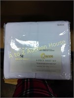 SWEET HOME QUEEN SHEETS WHITE