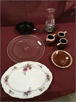 Harmony House Platter, Five Pieces Brown Ware,