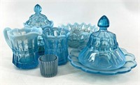 Tray- Blue Opalescent Glass