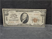 1929 Chase Bank of New York $10 Bill