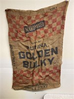 Vintage Purina Burlap Bag Sack