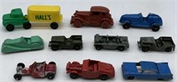 10 mostly Midgetoy and Tootsietoy vehicles