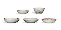 5 Chinese Export Famille Rose Porcelain Bowls