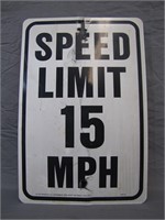 Official Retired 15 MPH Speed Street Sign