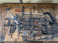 Lot of Assorted Carpenters Bar/C Clamps