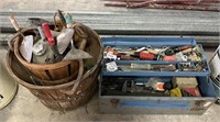 Toolbox W/ Tools, Fruit Baskets.