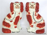 Victorian Pair of Staffordshire Russet Spainels