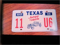 TEXAS ANTIQUE VEHICLE LICENSE PLATE