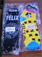 2 PAIR OF NEW UNUSED FELIX THE CAT SOCKS