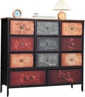11-Drawer Dresser  Fabric Drawers  Wooden Top