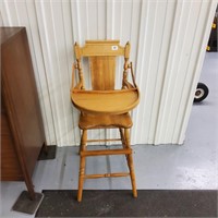 Wood Child Or Doll High Chair
