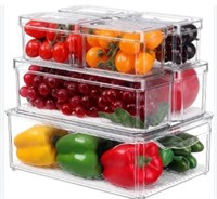 Kumd 7 Pack Fridge Organizers And Storage,