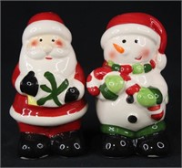 Snowman & Santa Salt & Pepper Shakers
