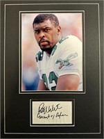 Reggie White Custom Matted Autograph Display