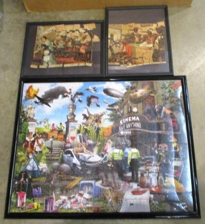 (3) Framed Puzzle Pictures