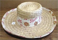 Vintage Stroh's Beer Straw Hat