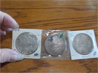 3 Silver Dollars Ea Each x 3 1878 w/ 7 tail