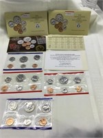 Two 1990 US Mint Uncirculated sets w/ D&P marks