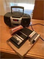 Radio and cassette player