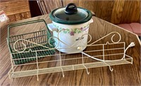 Rival Crock pot, wire basket and heart shaped