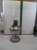 Antique Metal Oil Lamp (missing cap) Has dent