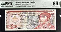 Mexico 20 Pesos Pick# 64d 1977 PMG 66 EPQ Gem MXAb