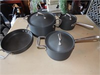 Meyer professional pots, pans, lids.