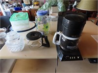 Coffee maker, glass canister.