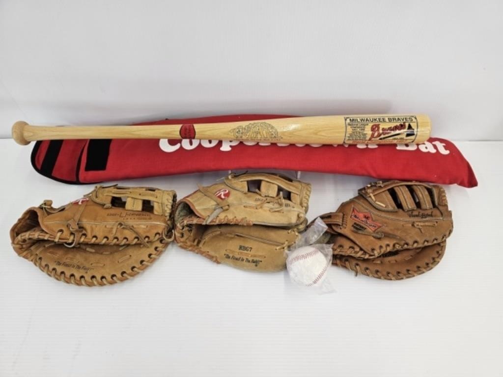 COOPERS TOWN MILKAUKEE BRAVES BAT