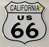 California US 66 Tin Sign
