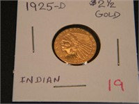 1925-D Indian Head $2.50 Gold